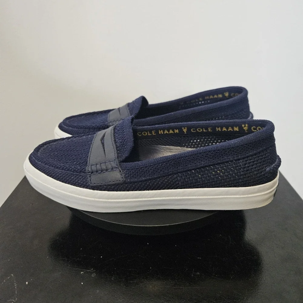 Cole‎ Haan Grand.OS Pinch Weekender Penny Loafer Shoes Womens 10.5 B Blue W11558